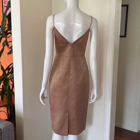 Christian Siriano Blush Rose Pink Double Strap Cocktail Dress Size 4 - Picture 6 of 15